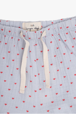 Konges Sløjd ‘Irma’ track shorts with motif of hearts