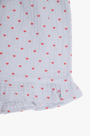 Konges Sløjd ‘Irma’ boot shorts with motif of hearts