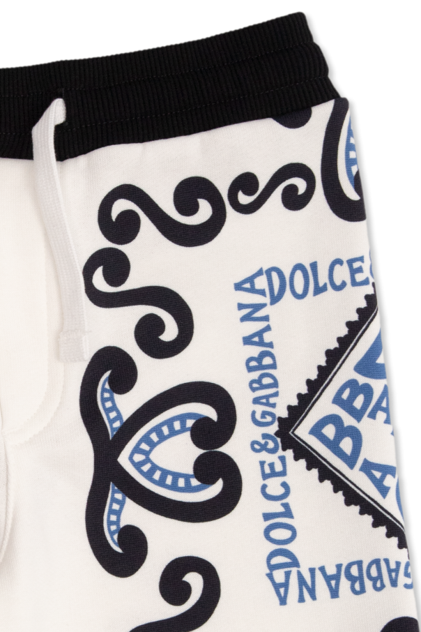 Dolce & Gabbana brace-detail double-breasted skirt Shorts with logo