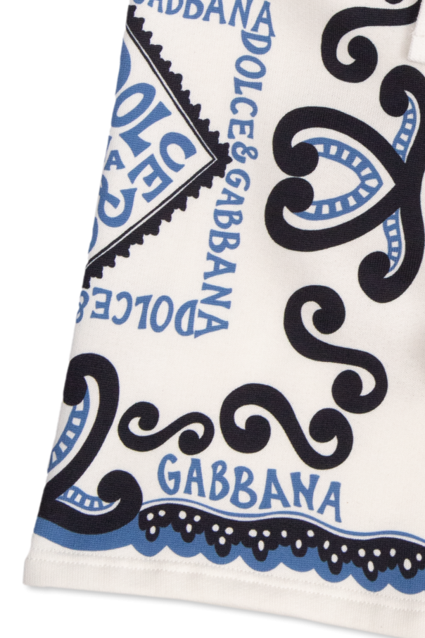 Dolce & Gabbana brace-detail double-breasted skirt Shorts with logo