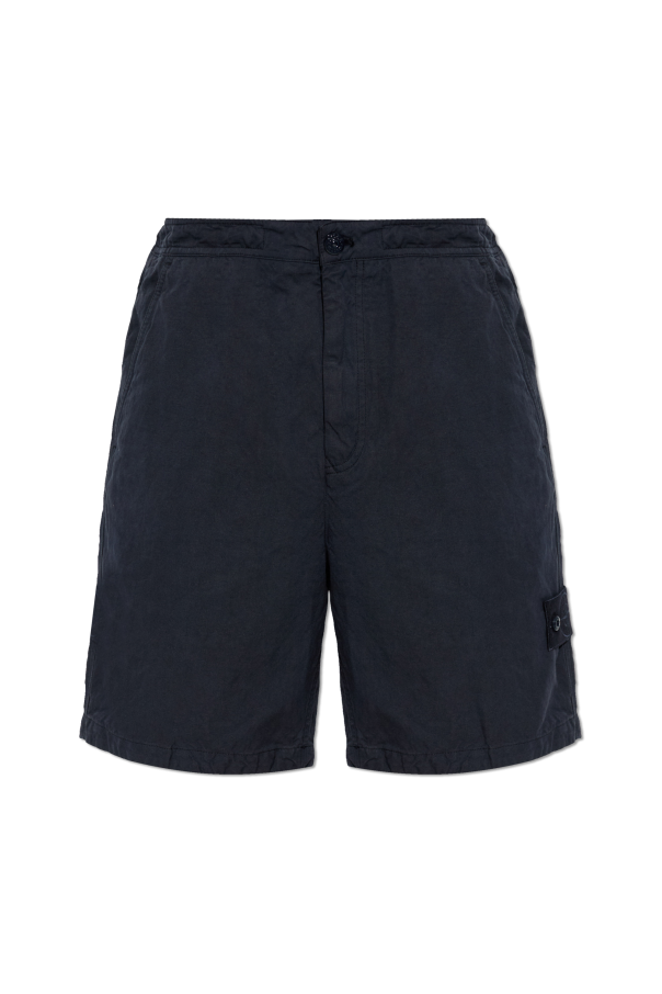 Shorts with logo patch od Stone Island