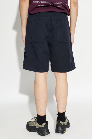 Stone Island Shorts with logo patch