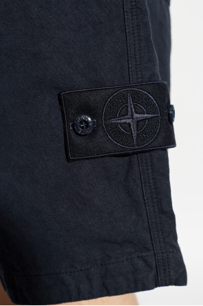Stone Island Shorts with logo patch