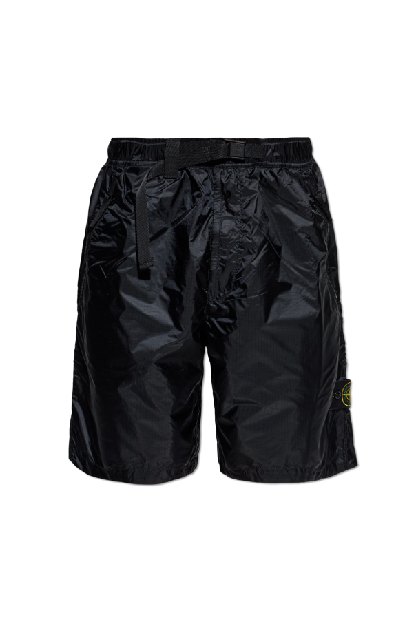 Shorts with logo patch od Stone Island