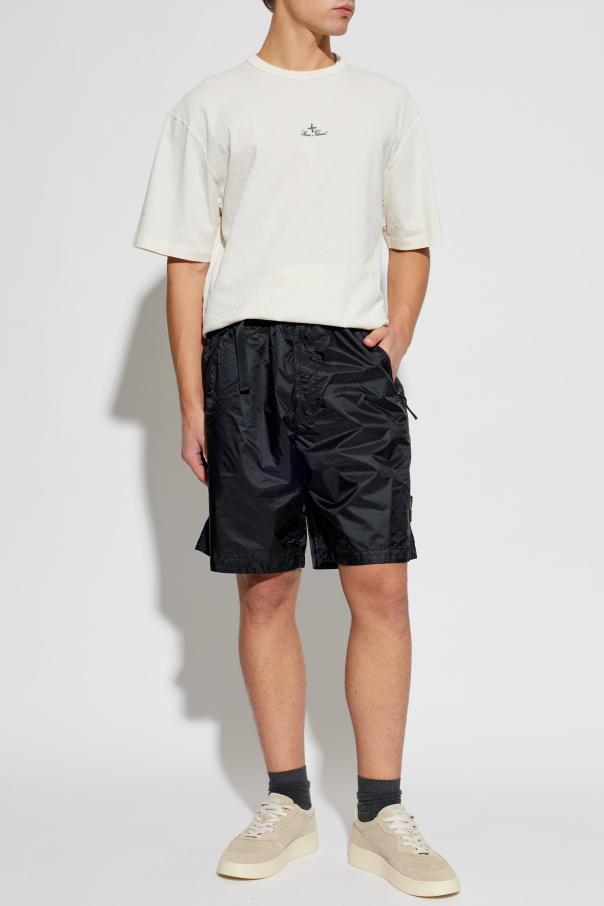 Stone Island Shorts with logo patch