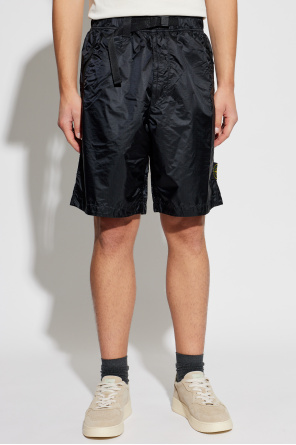 Stone Island Shorts with logo patch