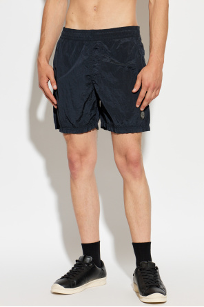 Stone Island Pantalones cortos con parche de logo