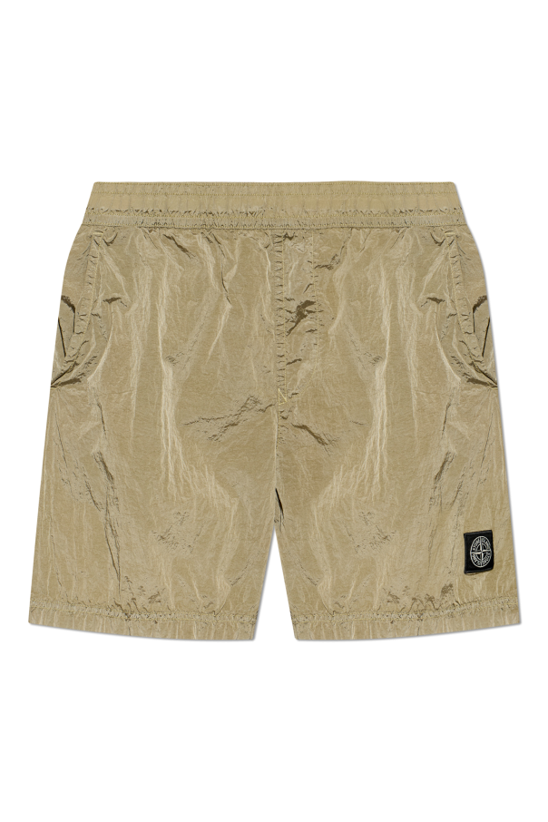 Shorts with logo patch od Stone Island