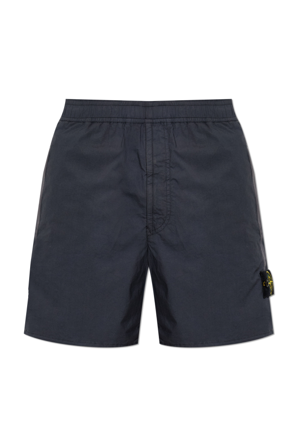 Shorts with logo patch od Stone Island