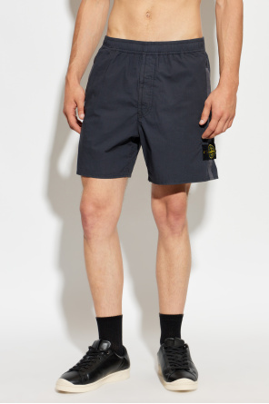 Stone Island Shorts with logo patch