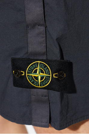 Stone Island Shorts with logo patch