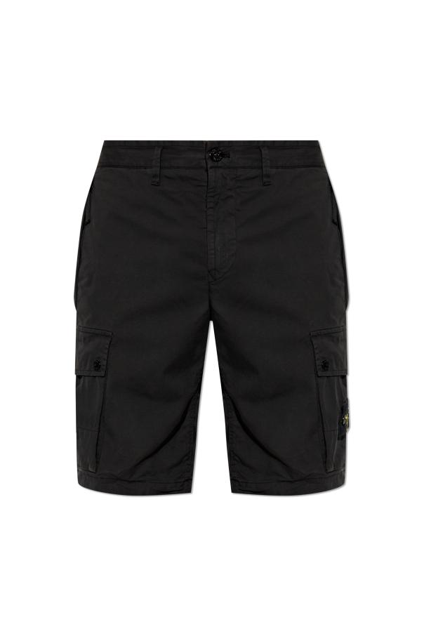Shorts with logo patch od Stone Island