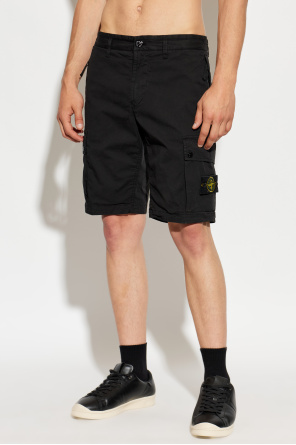 Stone Island Shorts with logo patch