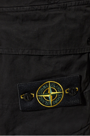 Stone Island Shorts with logo patch
