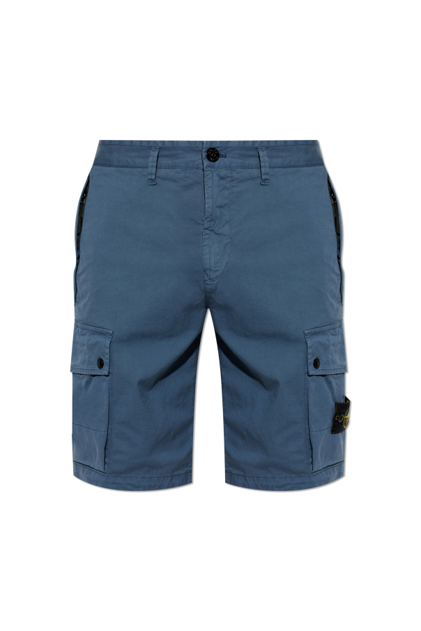 Shorts with logo patch od Stone Island