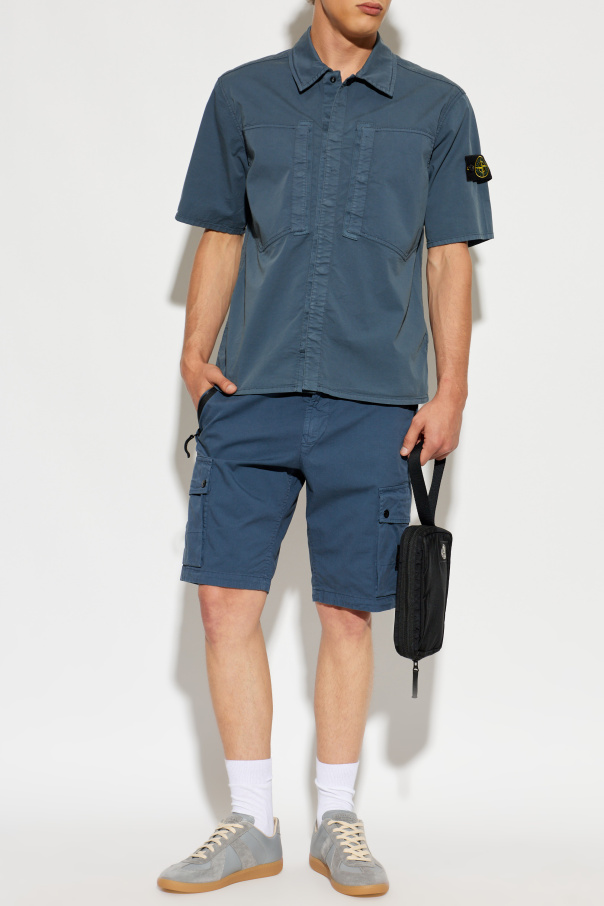 Stone Island Shorts with logo patch