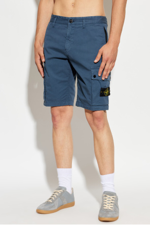 Stone Island Shorts with logo patch