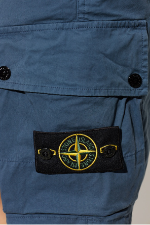 Stone Island Shorts with logo patch