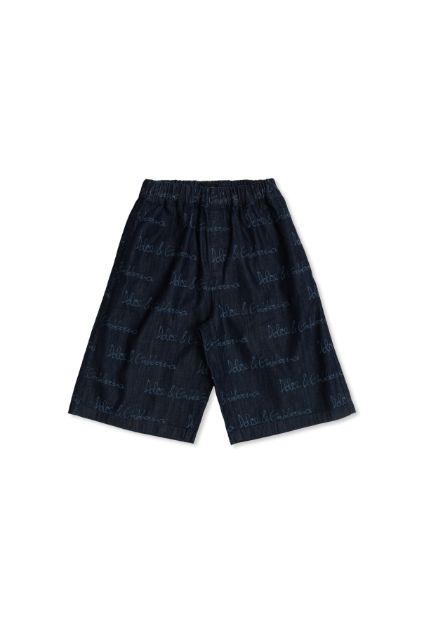 Denim shorts with monogram, zdjęcie 1 Denim shorts with monogram od Dolce & Gabbana Kids