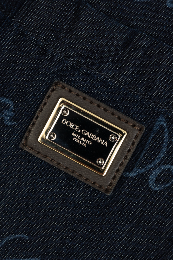 Dolce & Gabbana Kids Pantalones cortos vaqueros con monograma