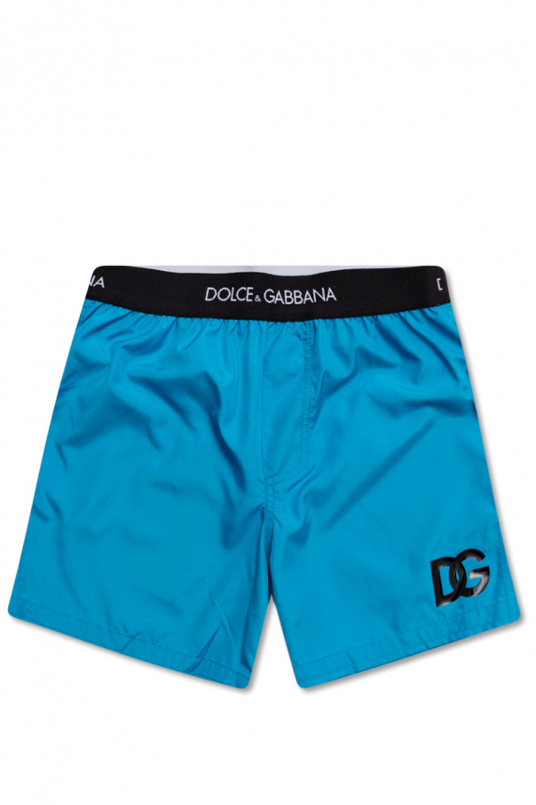 DOLCE & GABBANA KIDS SWEATSHIRT WITH FLORAL MOTIF Swim shorts