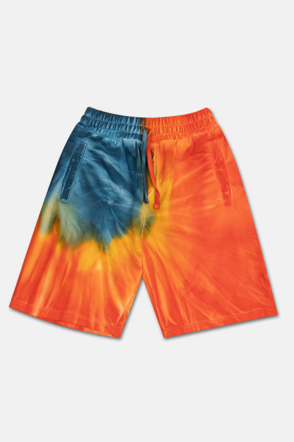 dolce gabbana oval buckle belt item Tie-dye shorts