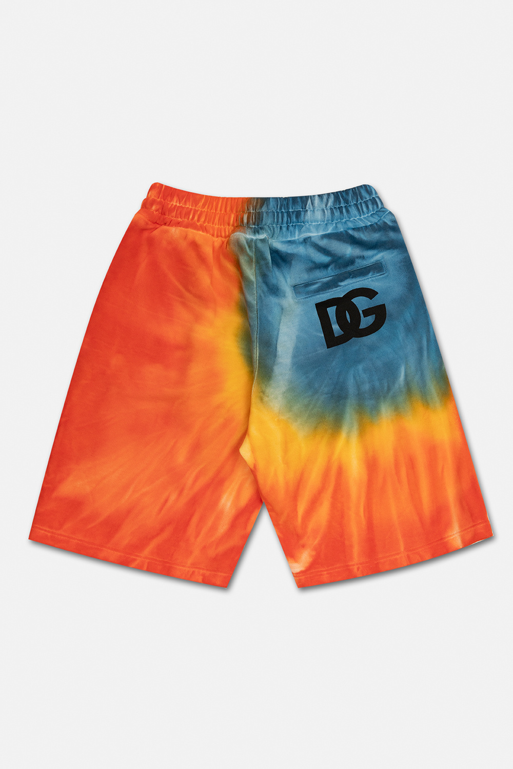 dolce gabbana oval buckle belt item Tie-dye shorts