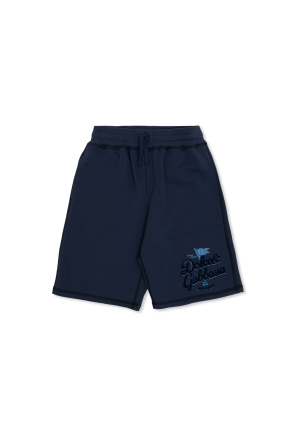 Shorts with embossed logo