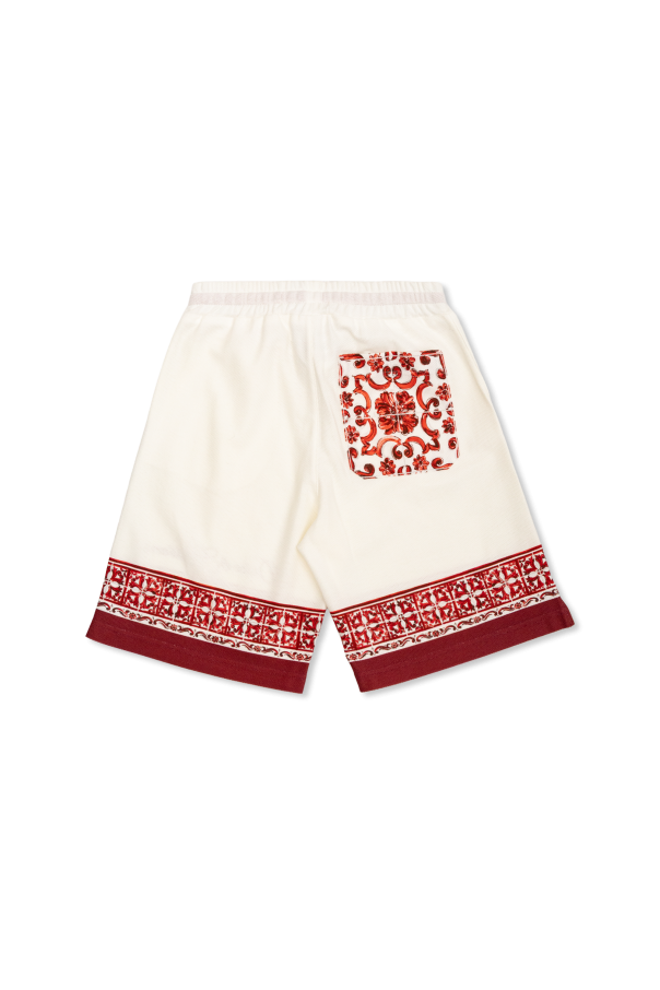 Dolce & Gabbana Kids Calções com estampado "Maiolica"