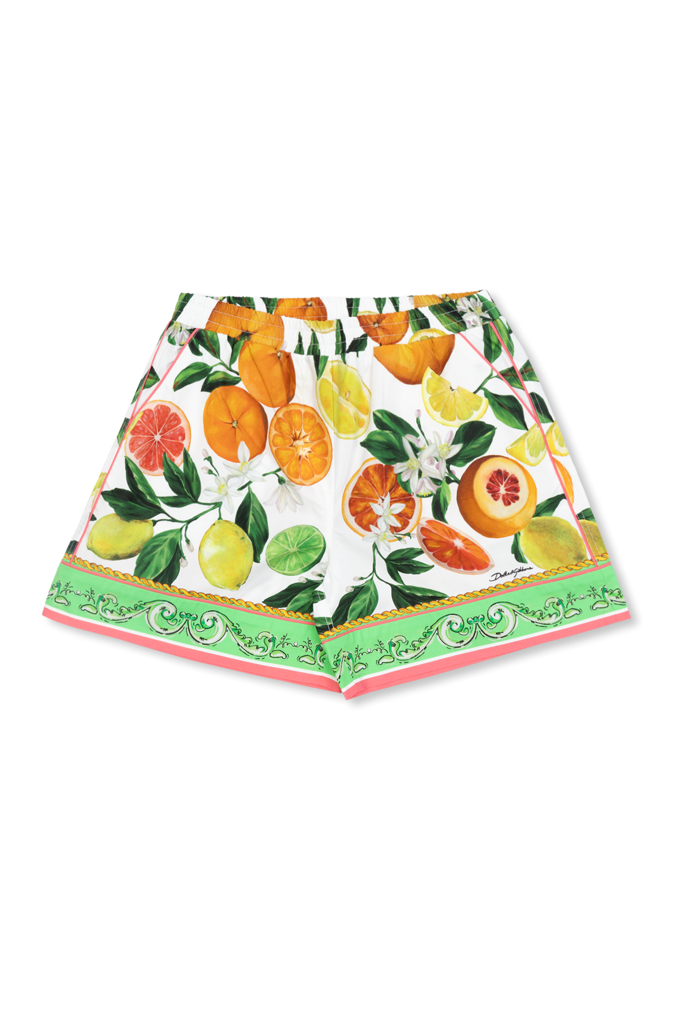 Dolce & Gabbana Kids Shorts with citrus motif