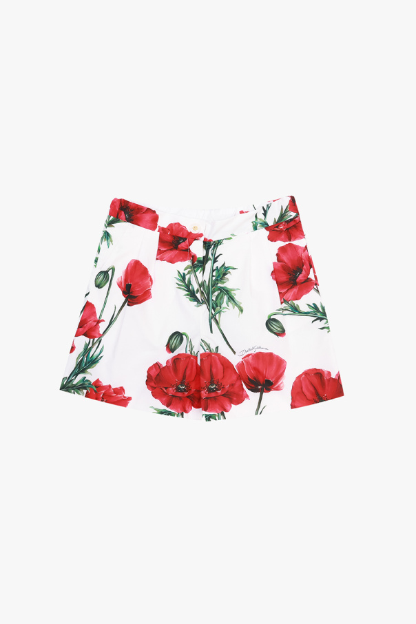 Dolce Embroidery & Gabbana Kids Floral shorts