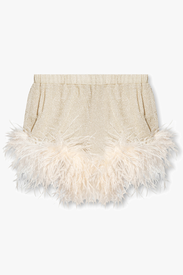 Oseree shorts Caza with ostrich feathers