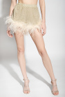Oseree Shorts with ostrich feathers