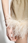 Oseree Shorts with ostrich feathers