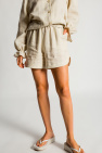 Chocolate Swirl Jacquard Turtle Neck Knitted Dress ‘Lucie’ linen shorts