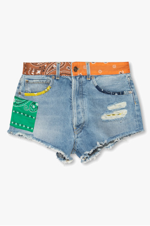 ‘california patchwork’ denim shorts od Alanui