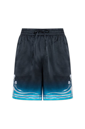 Silk shorts with print