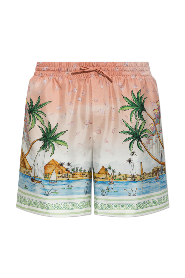 Silk shorts with print od Casablanca