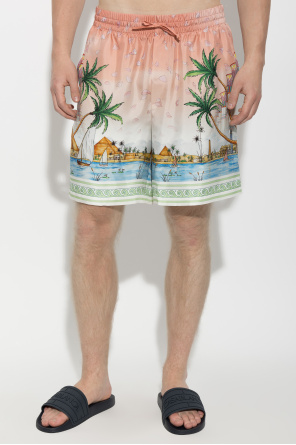 Casablanca Seidenshorts mit Aufdruck