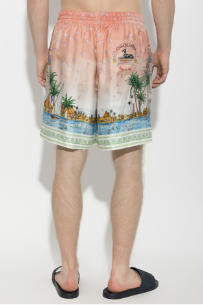 Casablanca Seidenshorts mit Aufdruck