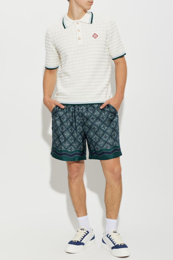 Casablanca Silk shorts with monogram