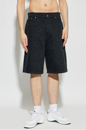 Casablanca Denim shorts with monogram