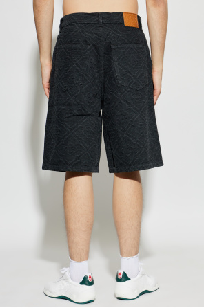 Casablanca Denim shorts with monogram