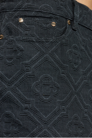 Casablanca Denim shorts with monogram