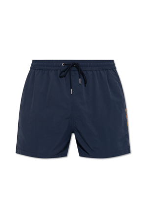 Side-stipe swimming shorts