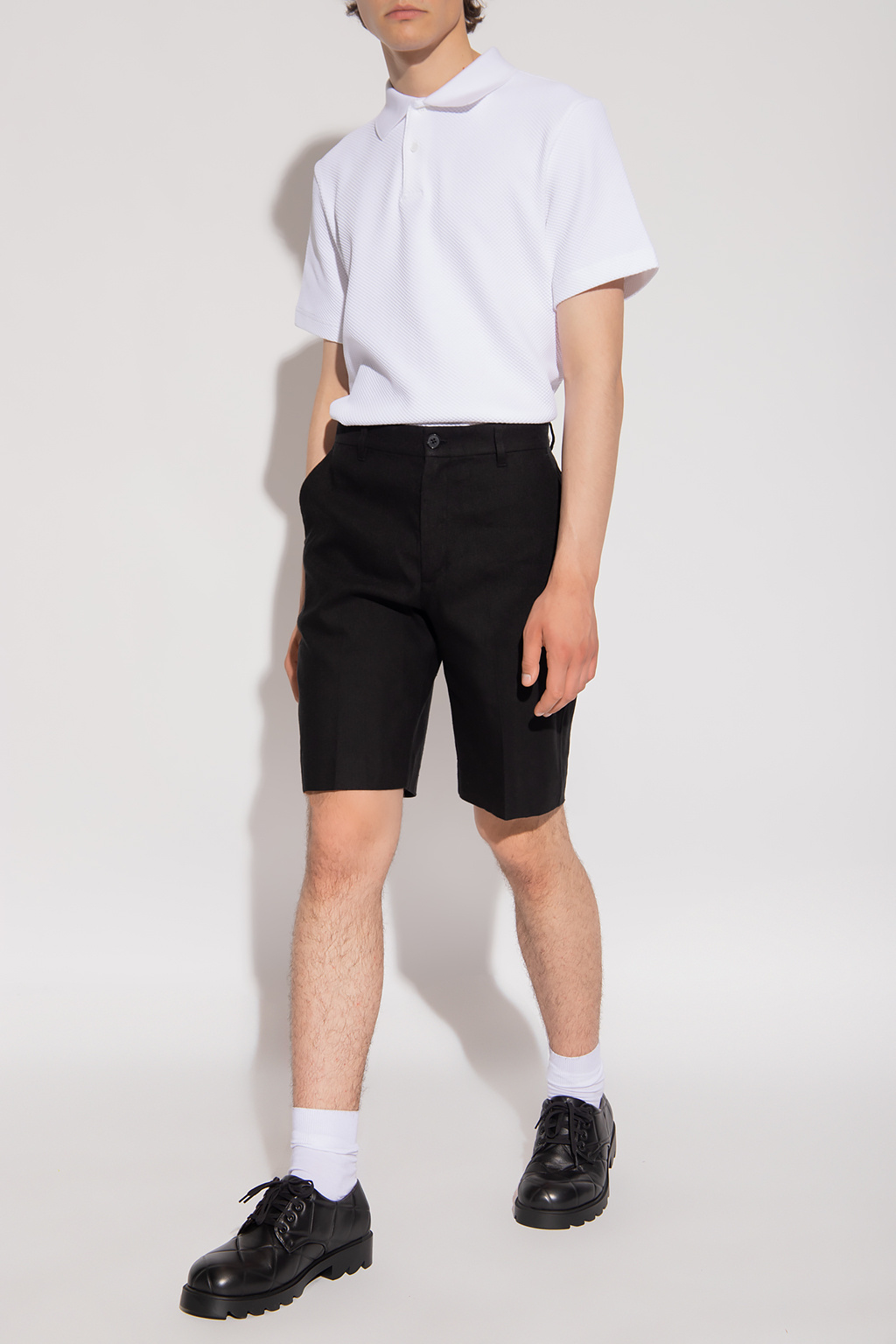 Samsøe Samsøe ‘Noah’ pleat-front shorts