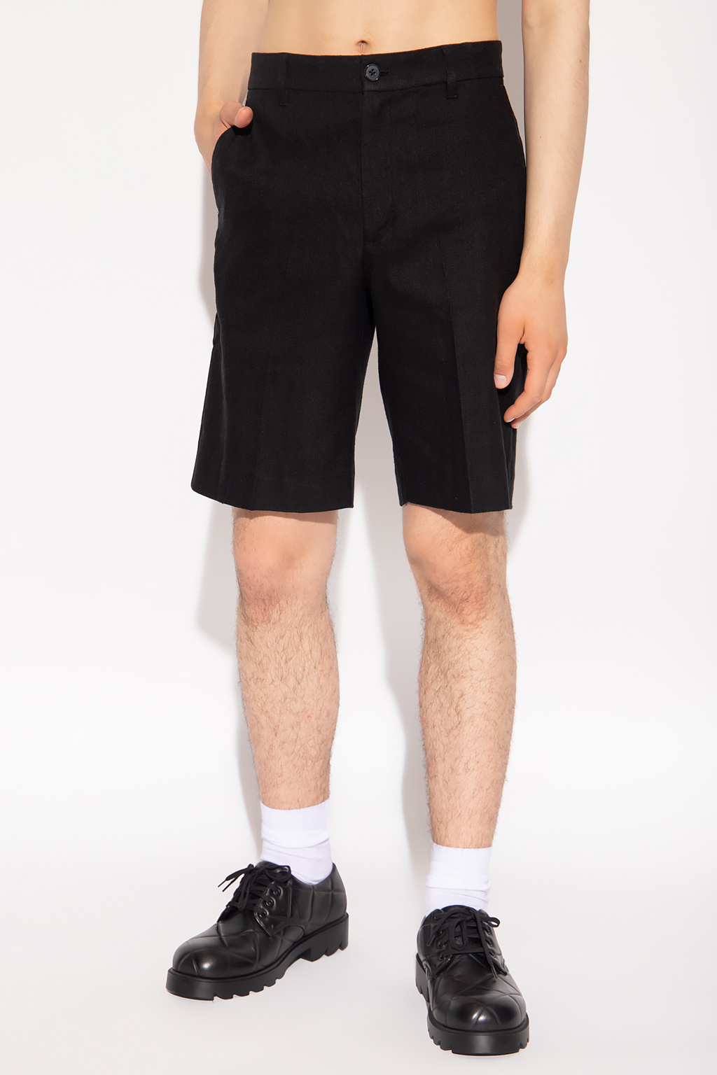 Samsøe Samsøe ‘Noah’ pleat-front shorts