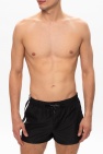 dolce gabbana feather trim coat item Swim shorts with logo