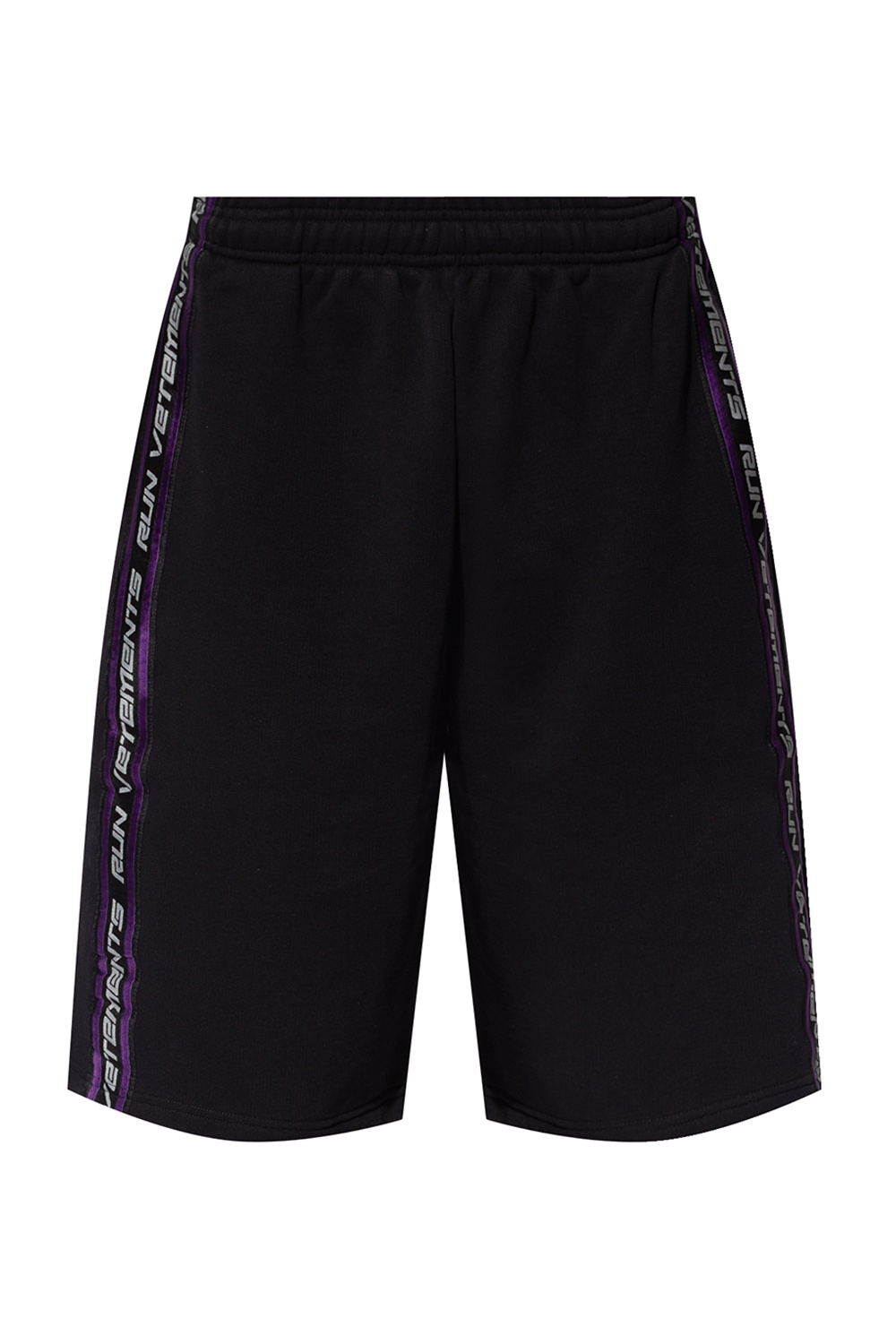 VETEMENTS cotton shorts with side stripes