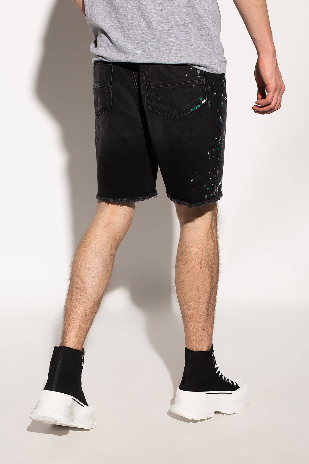 Amiri cargo denim shorts Blau